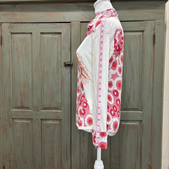 7 Diamonds Button Up Shirt Red White Meduim - Picture 10 of 15